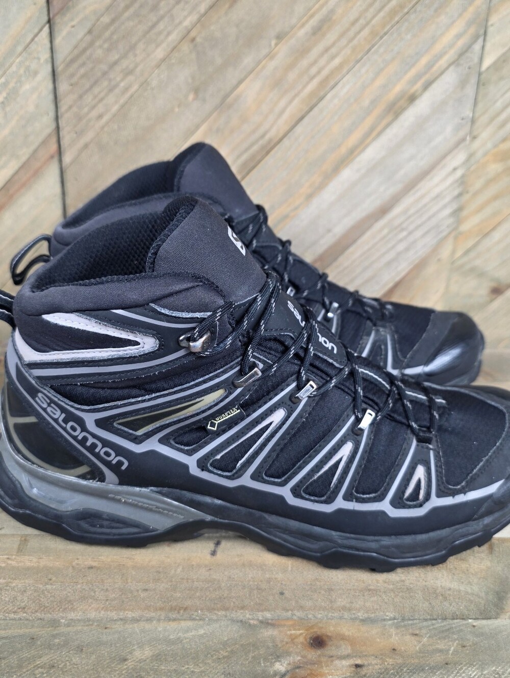 Salomon X Ultra GTX Mid Mens Outdoor Hiking Tactical Boots Size 10 Black Gray